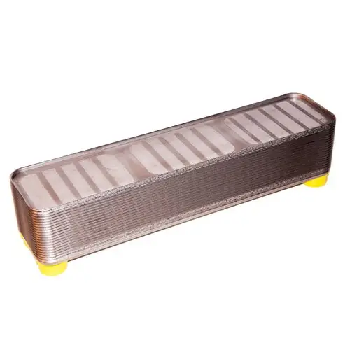Produkt von Novelan: Metallisches Zubehör mit durchsichtiger Oberseite und gelben Gummifüßen, geeignet für den Einsatz in hydraulischen Systemen.